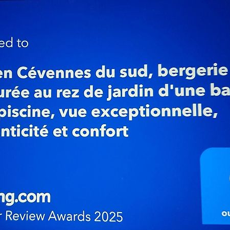 Gite En Cevennes Du Sud, Bergerie Restauree Au Rez De Jardin D'Une Bastide Avec Piscine, Vue Exceptionnelle, Authenticite Et Confort Saint-Laurent-le-Minier 外观 照片