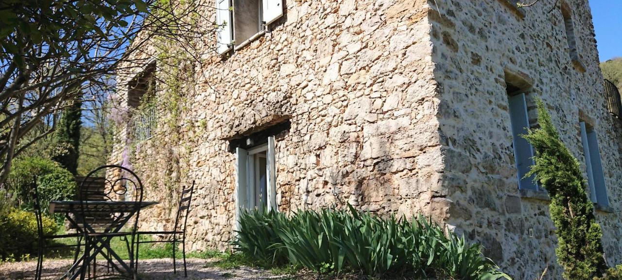 Gite En Cevennes Du Sud, Bergerie Restauree Au Rez De Jardin D'Une Bastide Avec Piscine, Vue Exceptionnelle, Authenticite Et Confort Saint-Laurent-le-Minier 外观 照片