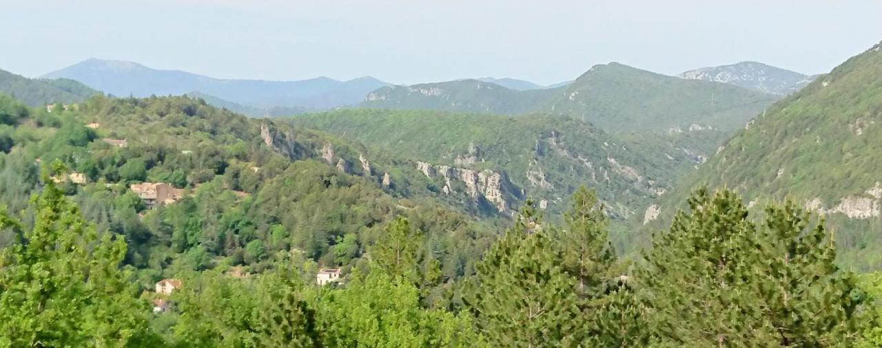 Gite En Cevennes Du Sud, Bergerie Restauree Au Rez De Jardin D'Une Bastide Avec Piscine, Vue Exceptionnelle, Authenticite Et Confort Saint-Laurent-le-Minier 外观 照片