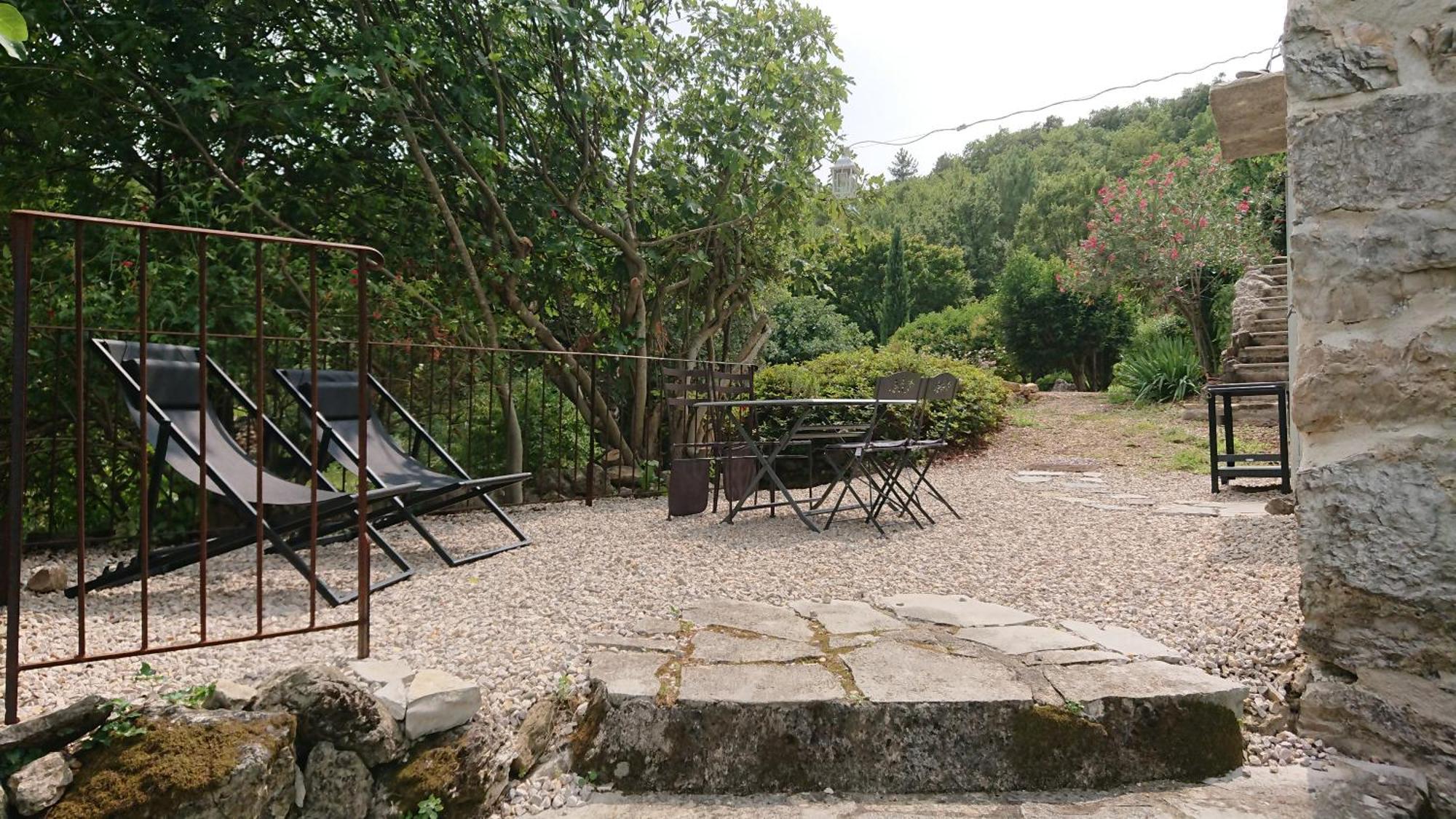 Gite En Cevennes Du Sud, Bergerie Restauree Au Rez De Jardin D'Une Bastide Avec Piscine, Vue Exceptionnelle, Authenticite Et Confort Saint-Laurent-le-Minier 外观 照片